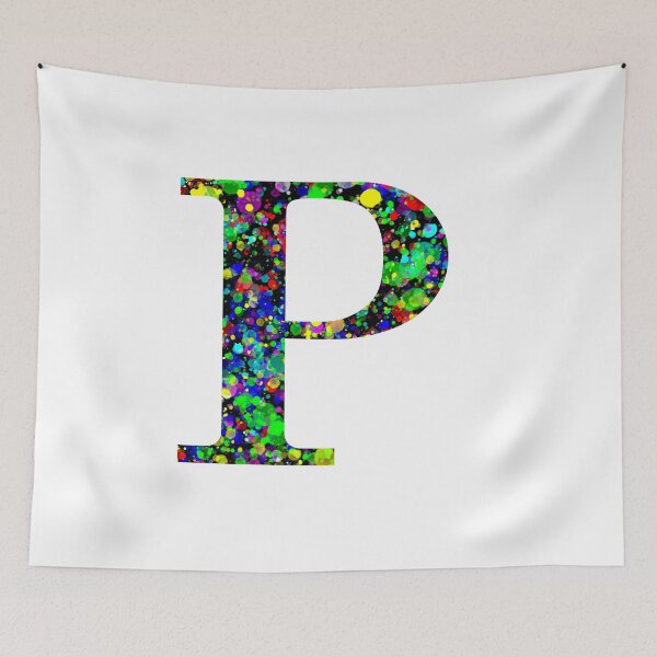 Item preview, Letter P and Letter Rho Paint Splatter designed and sold by Handstand365.