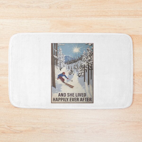Item preview, Vintage Skiing And She Lived Happily Ever After Poster designed and sold by NeaSSvensson.