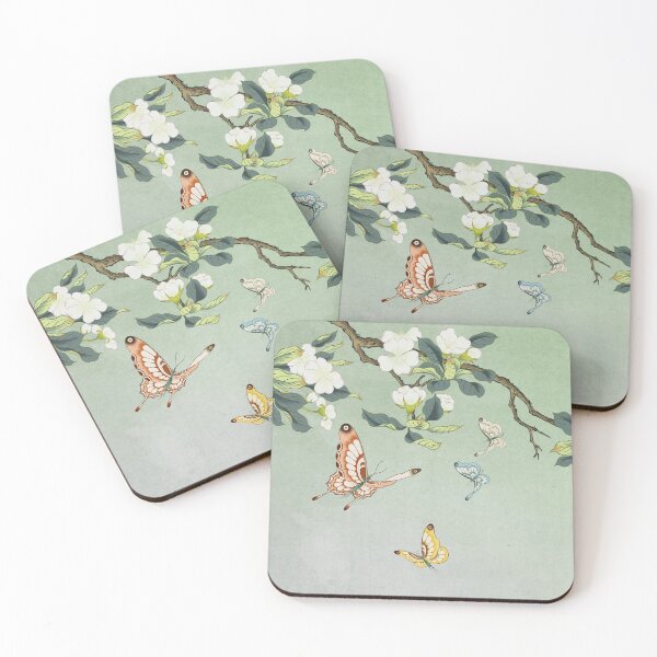Item preview, Butterflies and pear blossoms D : Minhwa-Korean traditional/folk art designed and sold by minsillust.