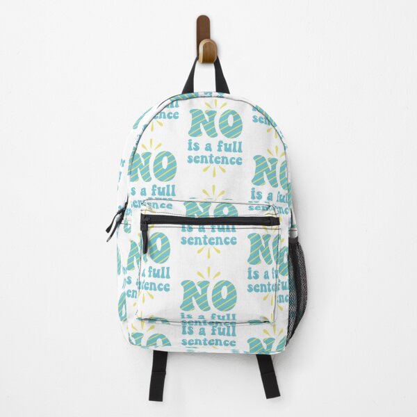 Item preview, No Is A Full Sentence In Blue and Yellow Striped Vintage Retro Typography designed and sold by NightGleam.
