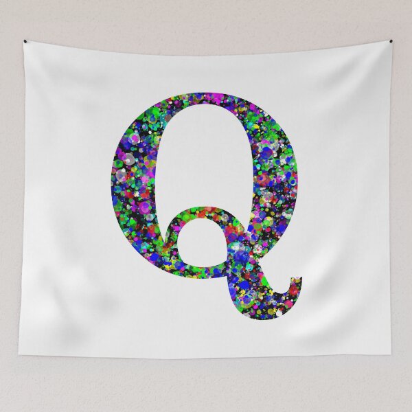 Item preview, Letter Q Paint Splatter designed and sold by Handstand365.