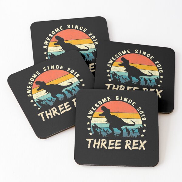 Item preview, Kids Three Rex 3rd Birthday Shirt Third Dinosaur 3 Year Old designed and sold by vickiknopp.