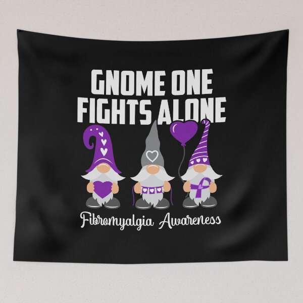 Item preview, Gnome One Fights Alone Fibromyalgia Awareness Cute designed and sold by Dressed For  Duty.