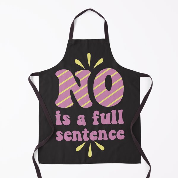 Item preview, No Is A Full Sentence In Muted Pink and Yellow Striped Vintage Retro Typography designed and sold by NightGleam.