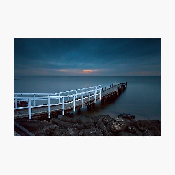 Olivers Hill, Frankston Victoria Australia on a Cloudy sunset.  Photographic Print