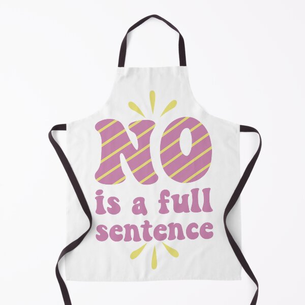 Item preview, No Is A Full Sentence In Muted Pink and Yellow Striped Vintage Retro Typography designed and sold by NightGleam.