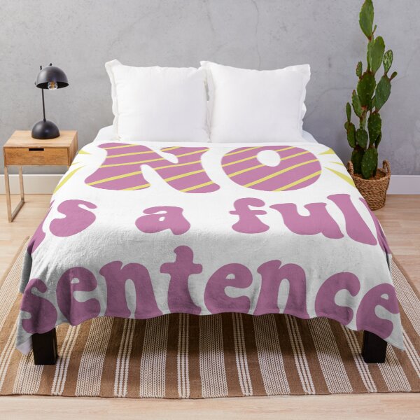 Item preview, No Is A Full Sentence In Muted Pink and Yellow Striped Vintage Retro Typography designed and sold by NightGleam.