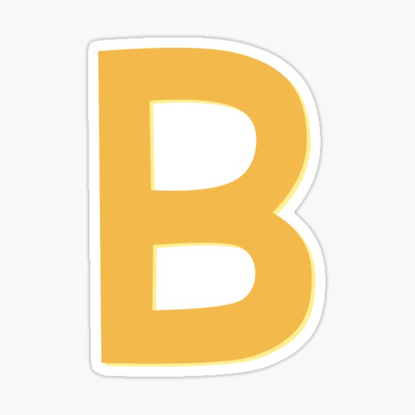 "Letter B, Alphabet B" Sticker For Sale By MelanieMerches | Redbubble