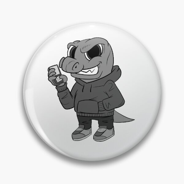 Artikelvorschau, Coole Graustufen-Dino-Arbeit entworfen und verkauft von bixboxstudio.