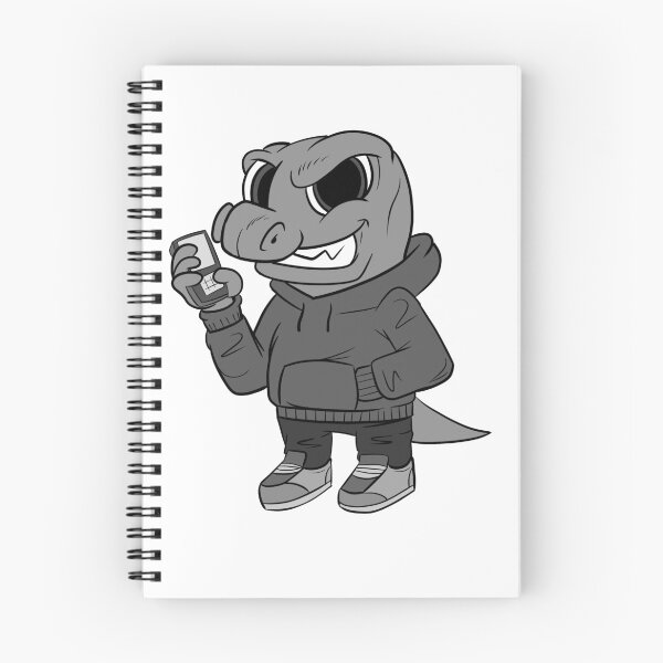 Item preview, Cool Grayscale Dino Work designed and sold by bixboxstudio.