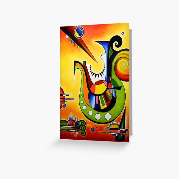 Homage to Kandinsky, Sailing Greeting Card