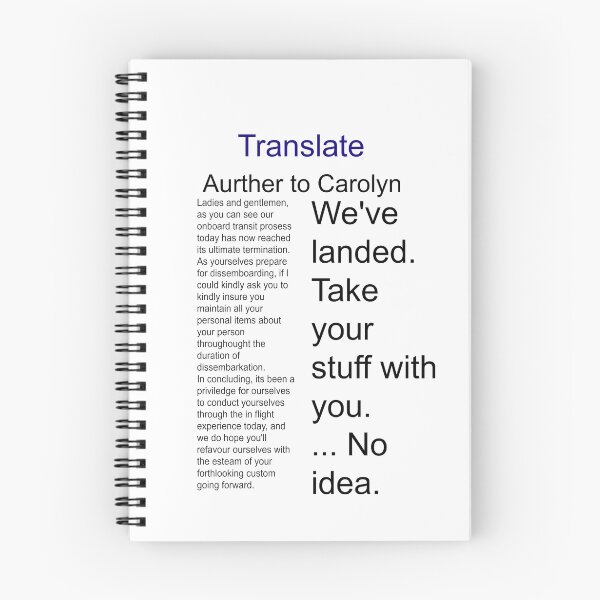 Item preview, Translate Aurther to Carolyn designed and sold by etaworks.