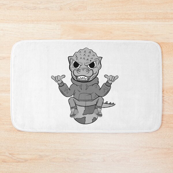 Item preview, Cool Grayscale Dino And Globe designed and sold by bixboxstudio.