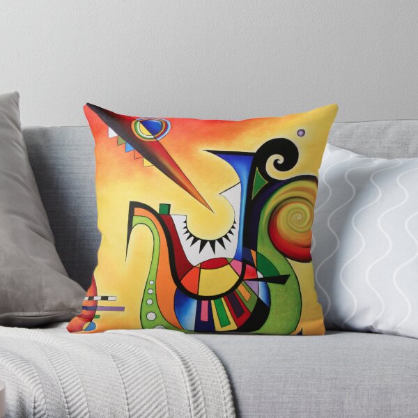 Homage to Kandinsky, Sailing Throw Pillow