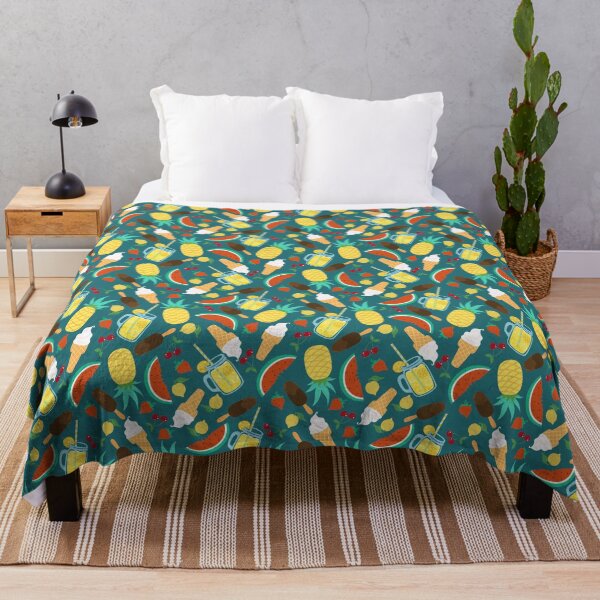 Item preview, pattern with summer food and drinks in a simple style designed and sold by burbura.