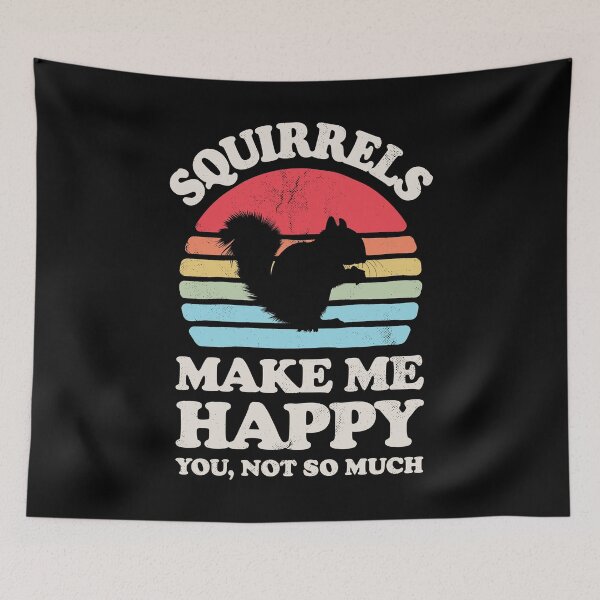 Item preview, Squirrels Make Me Happy Sunset Retro Shirt for Men Women Boys Girls Kids Animal Lover Gifts designed and sold by LiqueGifts.