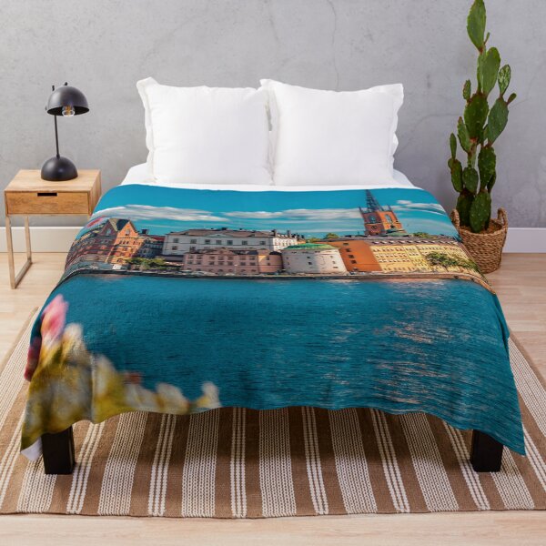 Item preview, Traditional gothic buildings Gamla Stan old town and Riddarholmen burial church of Swedish monarchs in Stockholm, Sweden, viewed across Lake Malaren. designed and sold by SvetlanaSF.