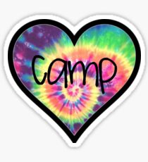 Camp Tiedye Heart Sticker