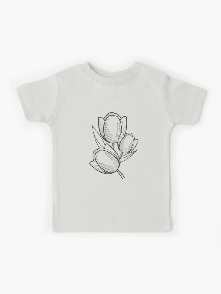 Cute Flower strip - One line Flowers' Kids' T-Shirt