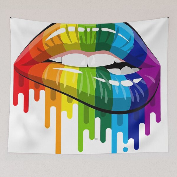 Item preview, Sexy Gay Pride Lip Bite Boo  designed and sold by LostLegends.