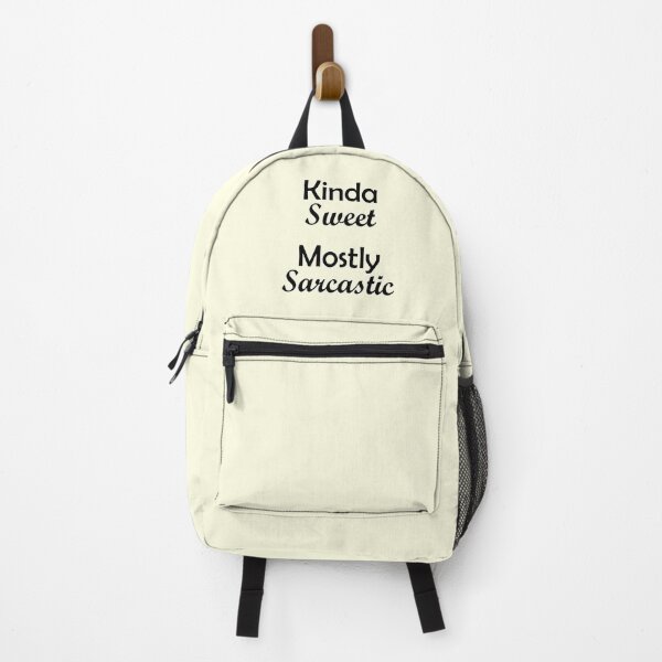 Item preview, Kinda Sweet Mostly Sarcastic Black designed and sold by Qestar.