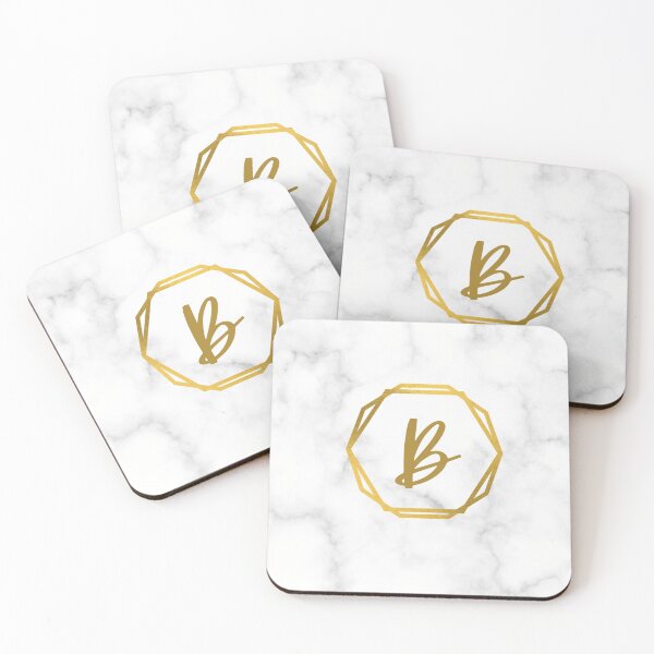 Item preview, White Marble Background with Personalized Initial Letter B designed and sold by Increnimal.