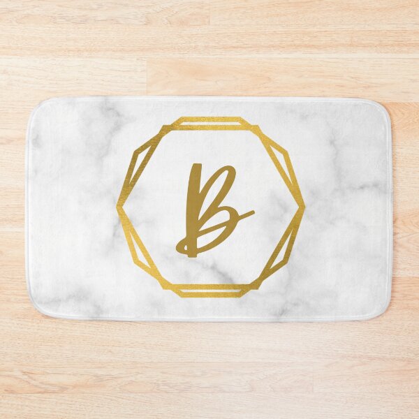 Item preview, White Marble Background with Personalized Initial Letter B designed and sold by Increnimal.