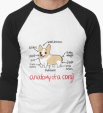 Anatomie eines Corgis Baseballshirt mit 3/4-Arm