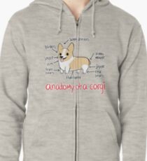 Anatomie eines Corgis Kapuzenjacke