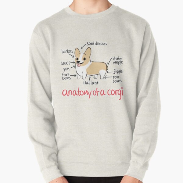 Anatomy of a Corgi Pullover Sweatshirt