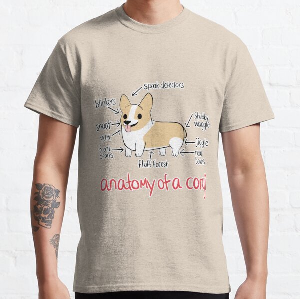 Anatomie d'un corgi T-shirt classique