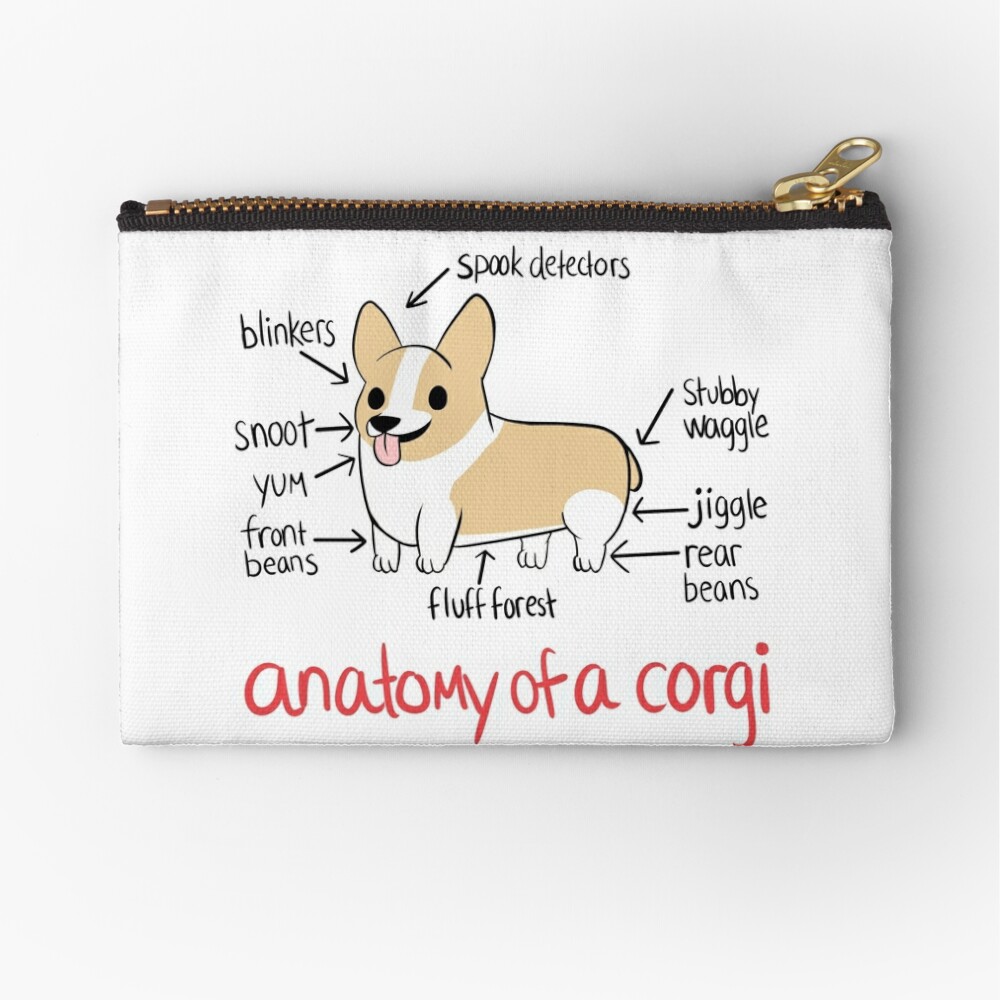 Jolly corgis in green Zipper Pouch for Sale by Colordrilos