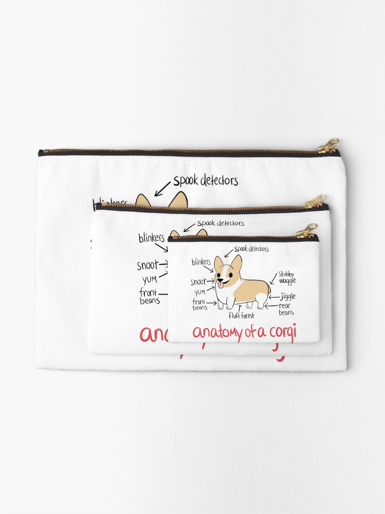 Alternate view of Anatomy of a Corgi Zipper Pouch