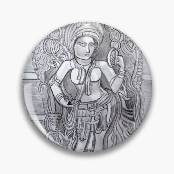 Item preview, Sculpture pencil drawing of Madanika Chennakesava temple Karnataka designed and sold by artbymanjiri.
