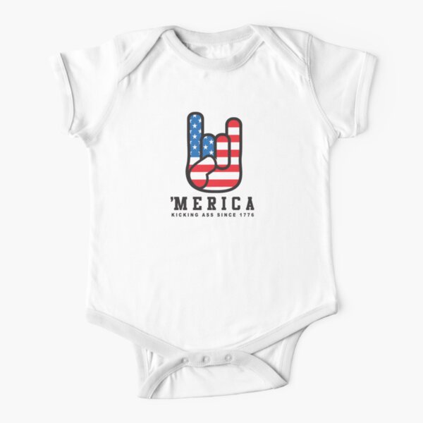 4 de julio Tank Top - Merica Body de manga corta para bebé