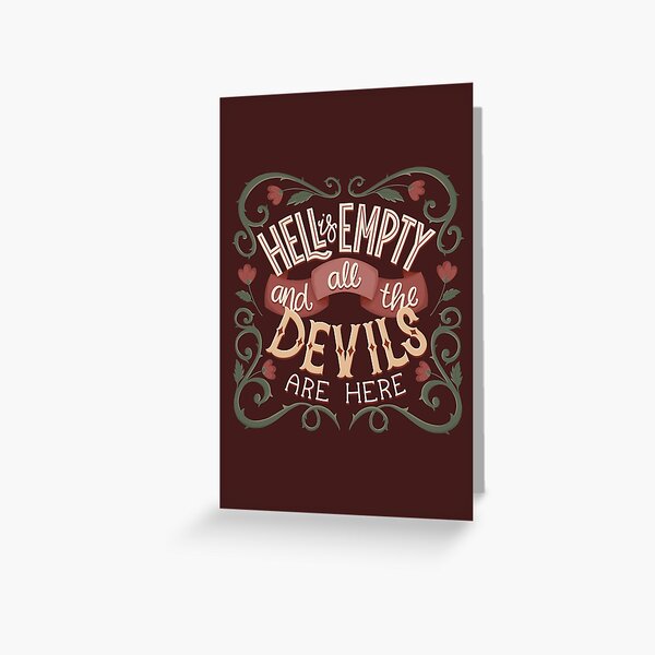 Item preview, Shakespeare Insult - All The Devils Are Here designed and sold by Kit Cronk.