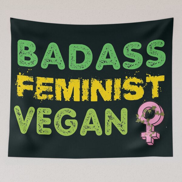 Item preview, Badass vegan feminist  designed and sold by SidTastic .