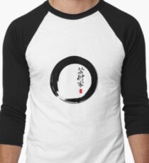 "Artist" Calligraphy & Enso Circle of Infinity Men's Baseball ¾ T-Shirt