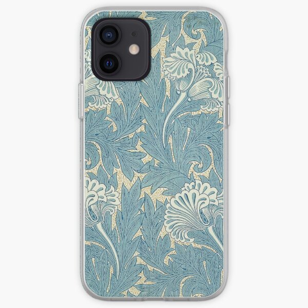 William Morris Tulip furnishing fabric in Blue iPhone Soft Case