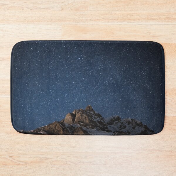 Item preview, stars in night sky with mountain landscape shot designed and sold by creative-think.
