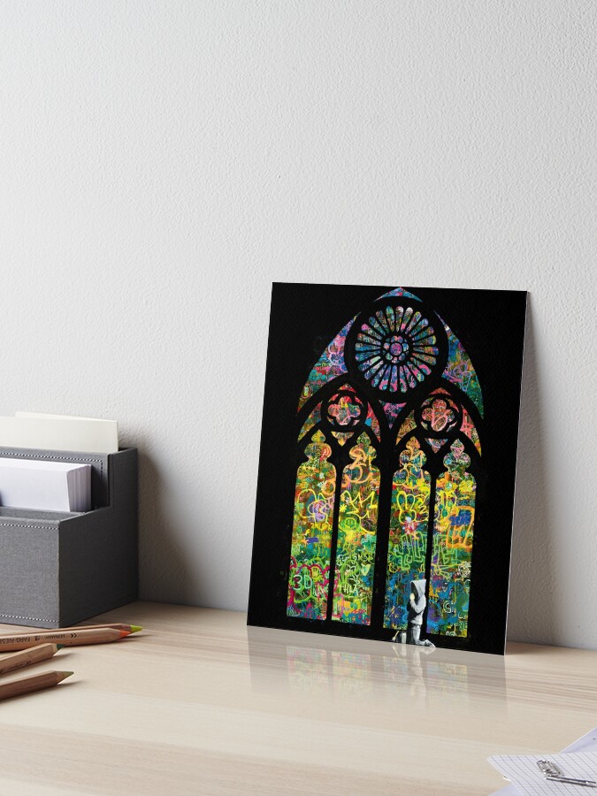 Stained Glass Banksy Graffiti Art Board Print For Sale By We Are Banksy Redbubble