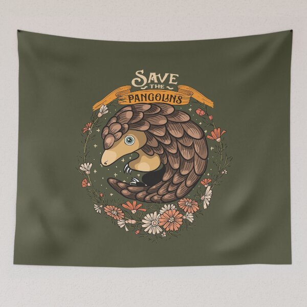 Item preview, Floral Pangolin Animal Art designed and sold by MrEddie10.