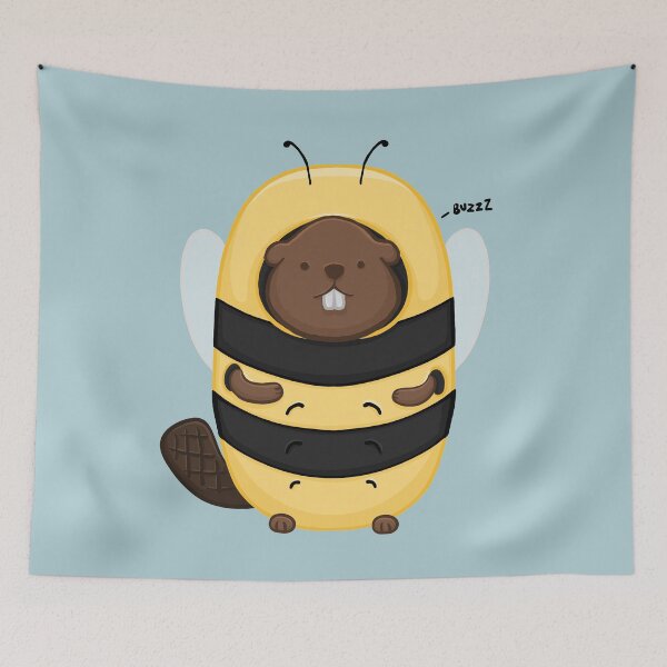 Item preview, BEEaver, Cute Wholesome Beaver in a Bee costume designed and sold by AlmightyClaire.