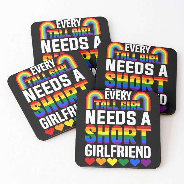 Item preview, Every Tall Girl Needs A Short Girlfriend Women LGBT Pride Shirt designed and sold by jvtee.