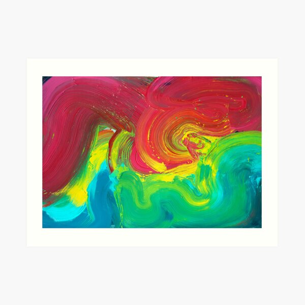 rainbow getting crazy Art Print