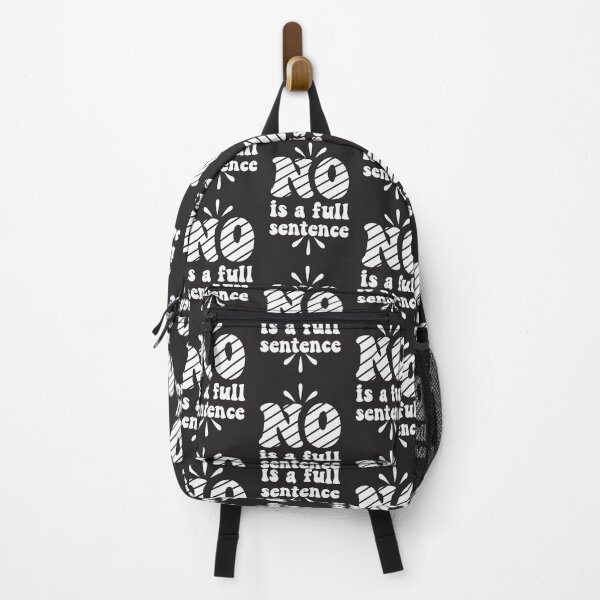 Item preview, No Is A Full Sentence In Black and White Striped Vintage Retro Typography designed and sold by NightGleam.
