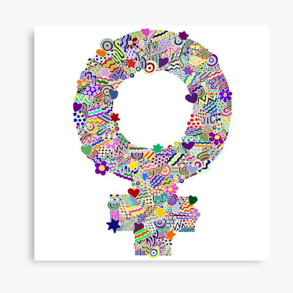 Female Symbol Zentangle Canvas Print