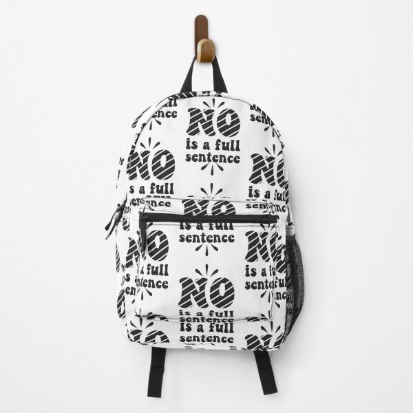 Item preview, No Is A Full Sentence In Black and White Striped Vintage Retro Typography designed and sold by NightGleam.