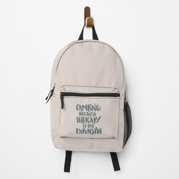 Item preview, Camping; Because Therapy Is Too Expensive Hand Lettered Camping Travel Design designed and sold by BexGrimwood.