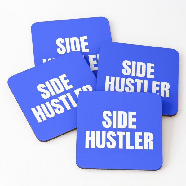 Item preview, Side Hustler - white text on blue designed and sold by katiekendall.